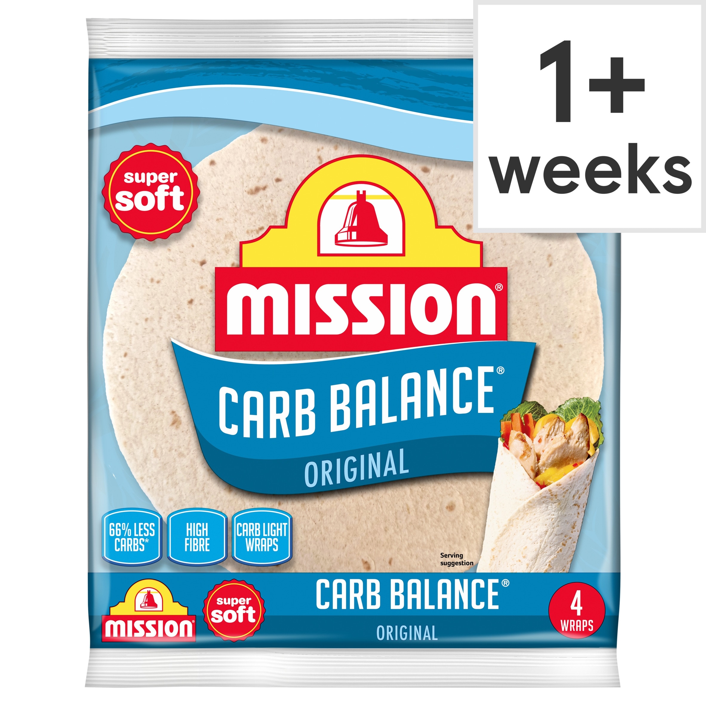Mission Carb Balance Original Tortillas 4 wraps 200g
