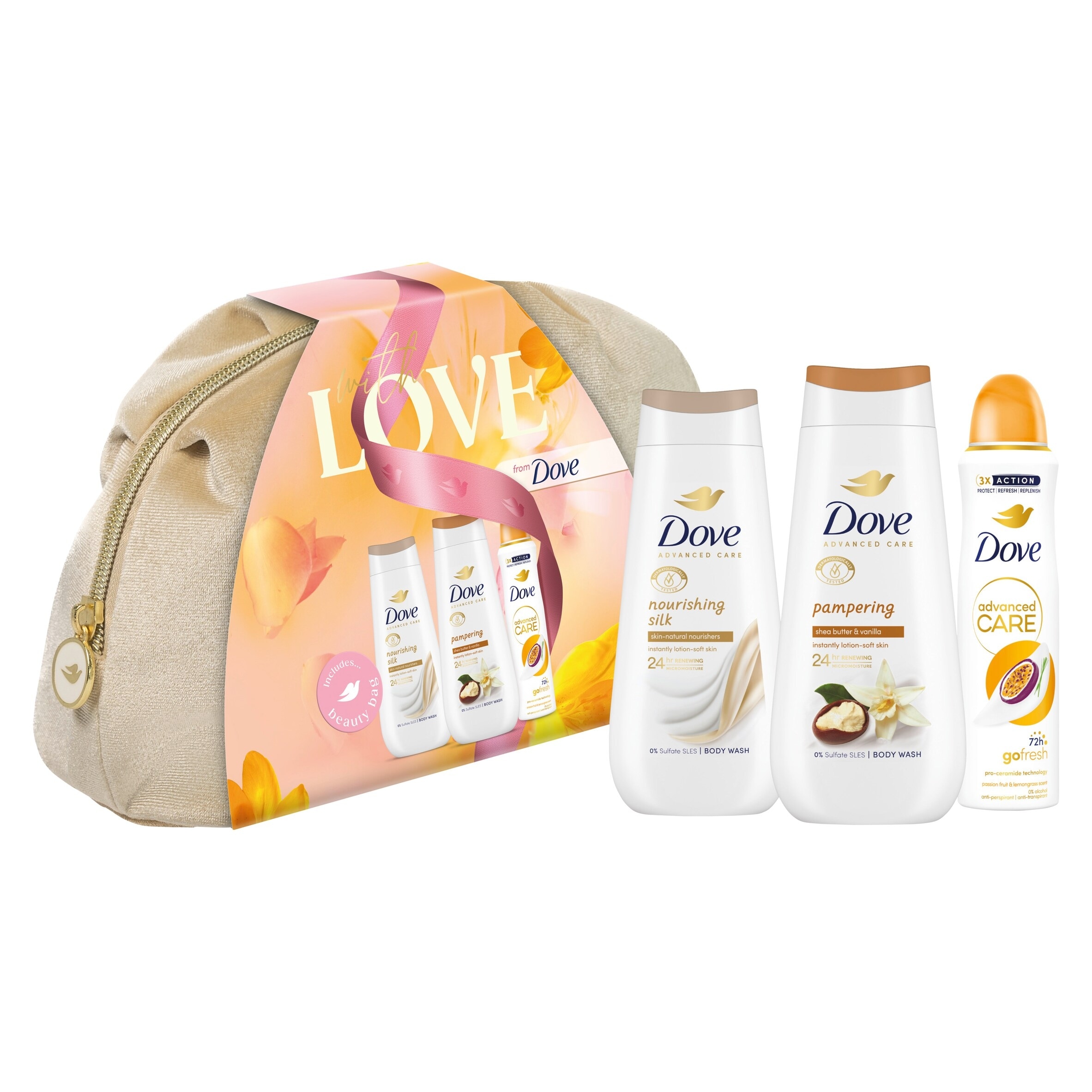 Dove with Love Pampering Beauty Bag Gift set
