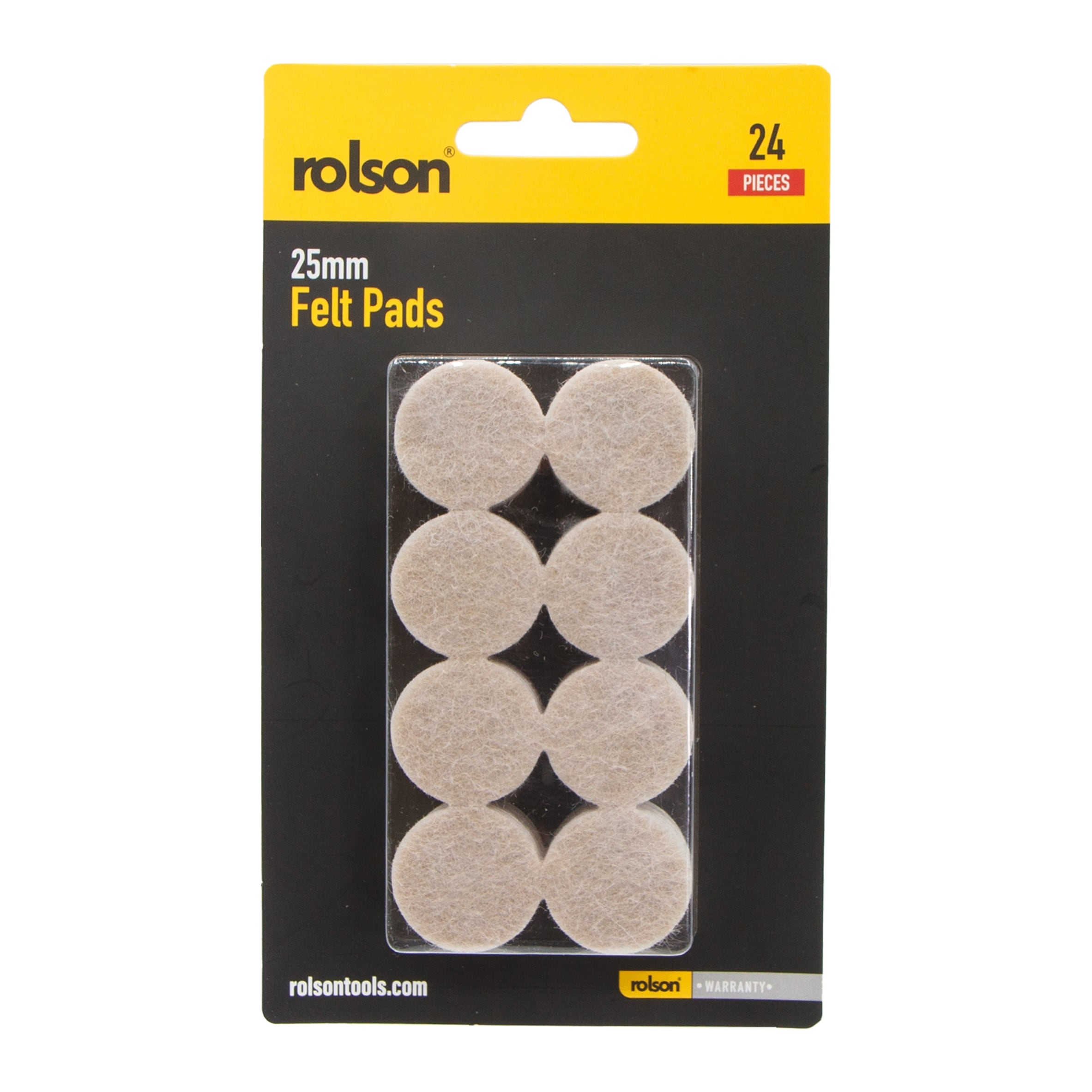 ROLSON 25MM FELT PADS 24pieces