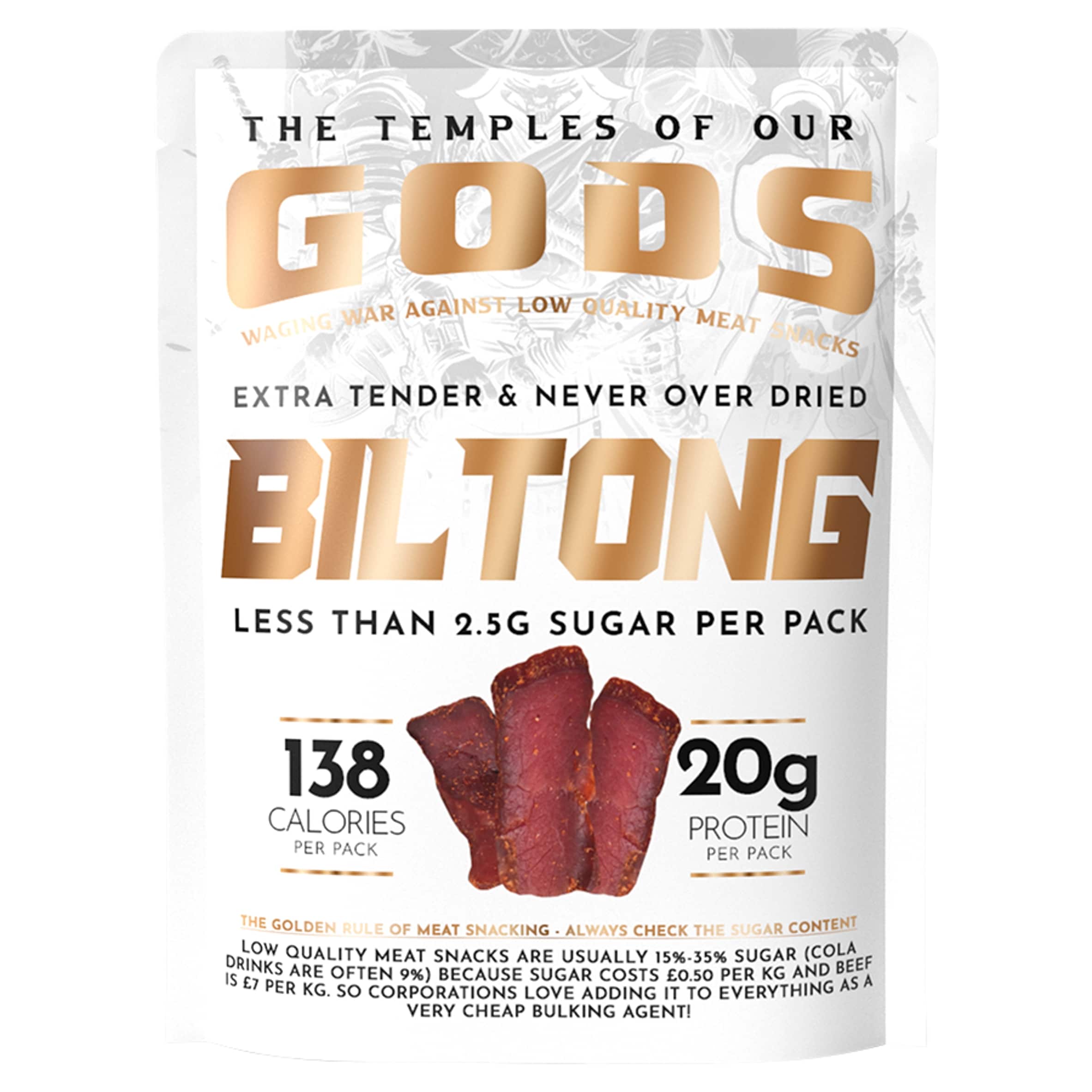 THE TEMPLES OF OUR GODS Extra Tender Beef Biltong 55g