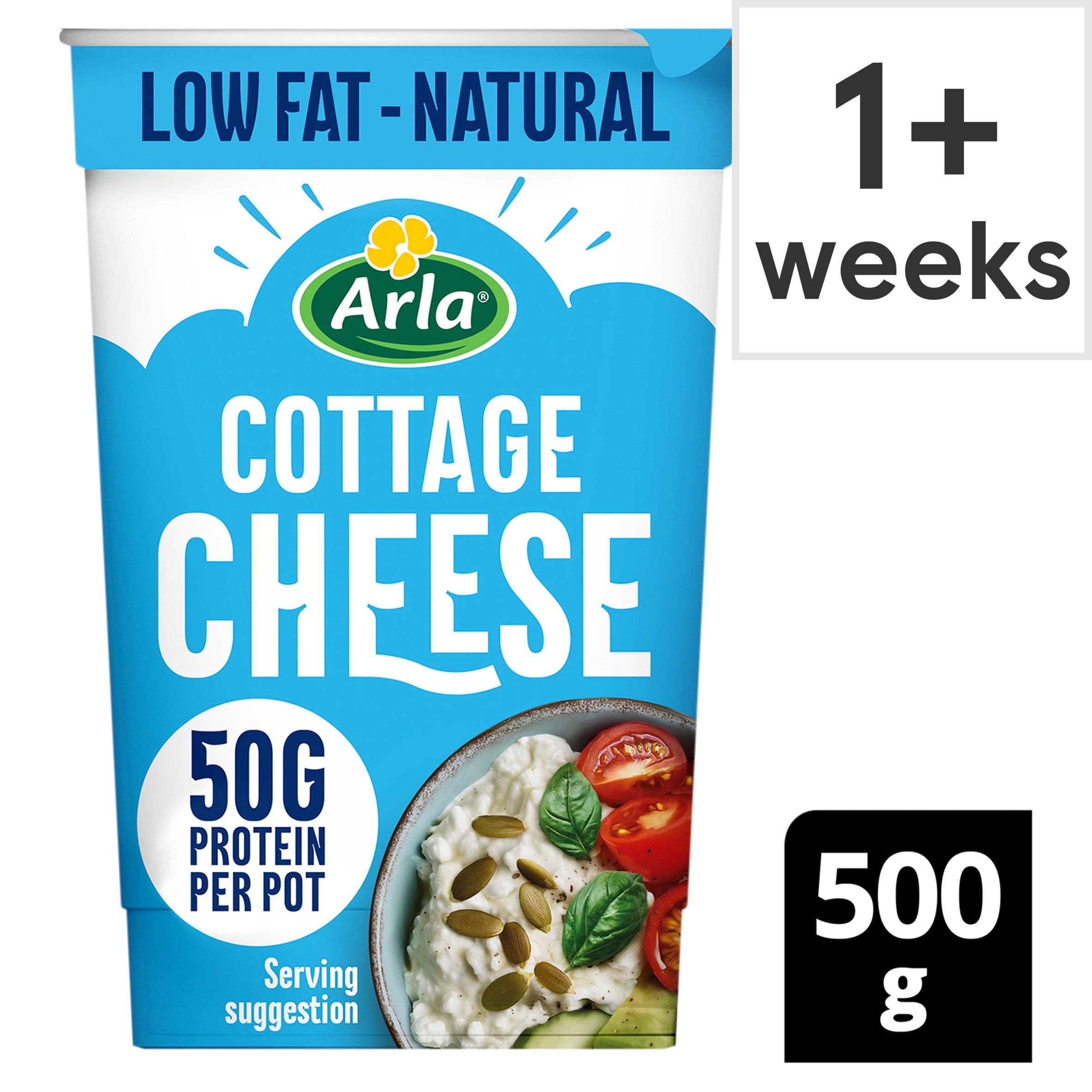 Arla Low Fat Natural Cottage Cheese 500g