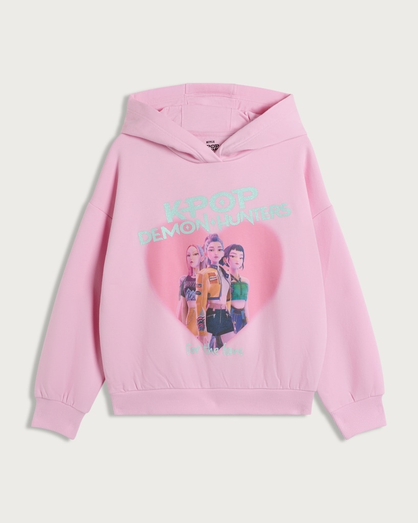 K-Pop Demon Hunters Cotton Rich Hoodie in Pink
