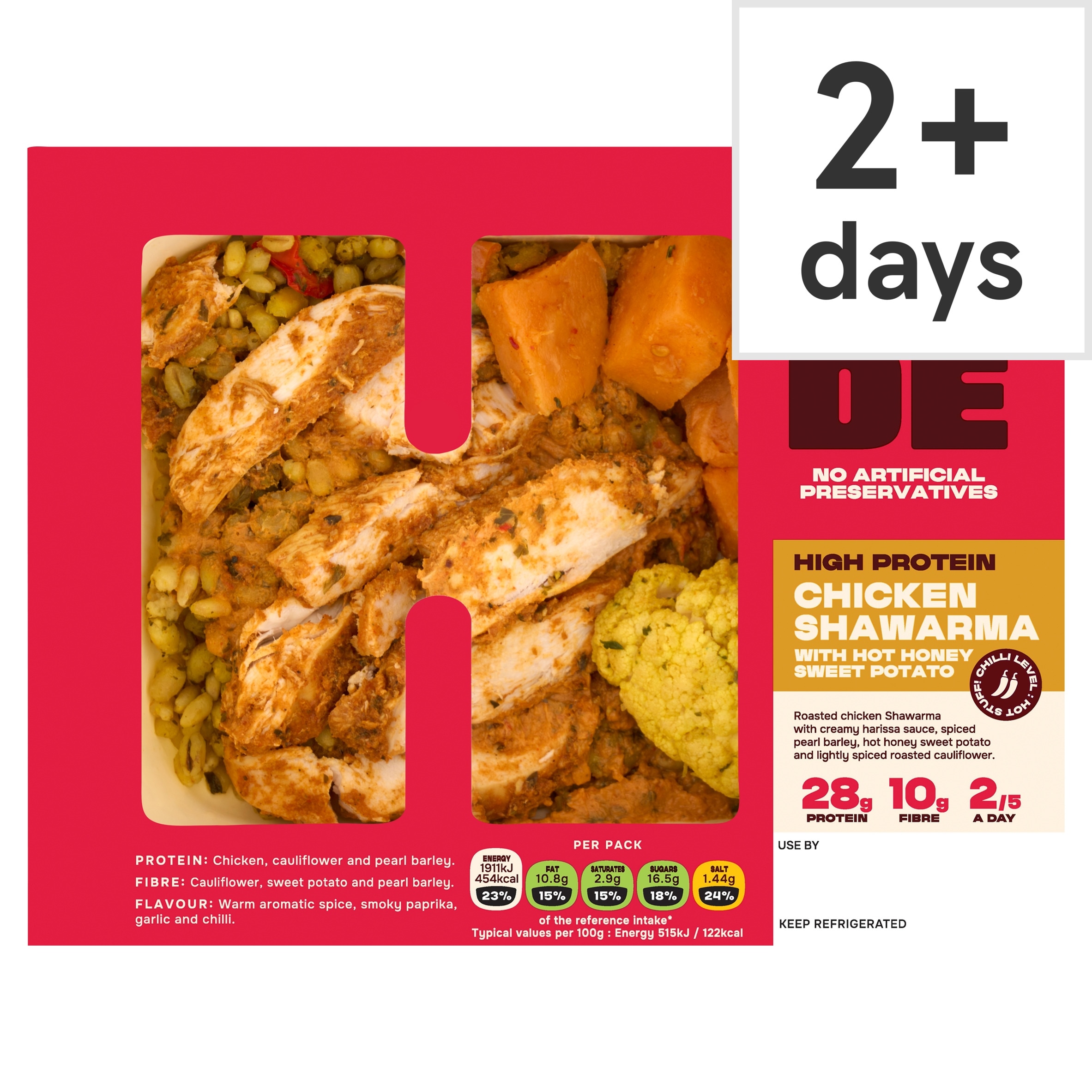 Hide Chicken Shawarma with Hot Honey Sweet Potato 380g