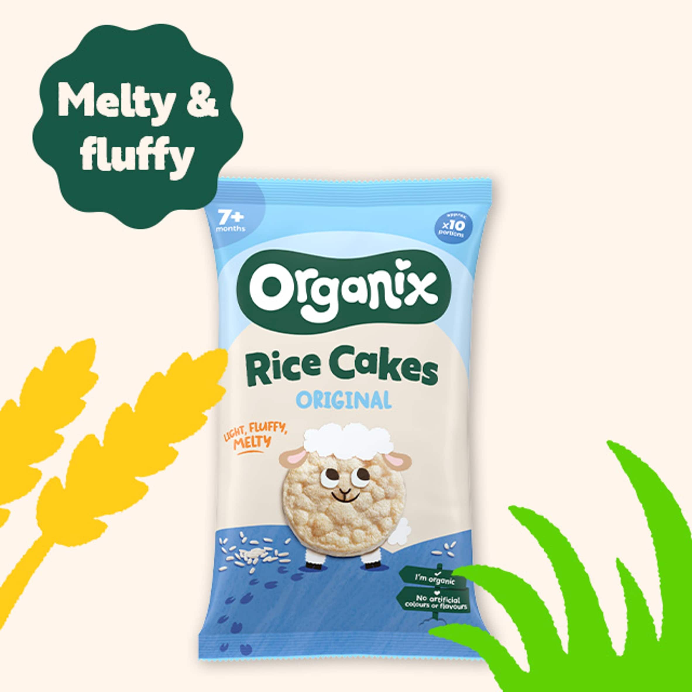Organix 40g 7+ Months Original Baby Rice Cakes Snacks thumbnail 2