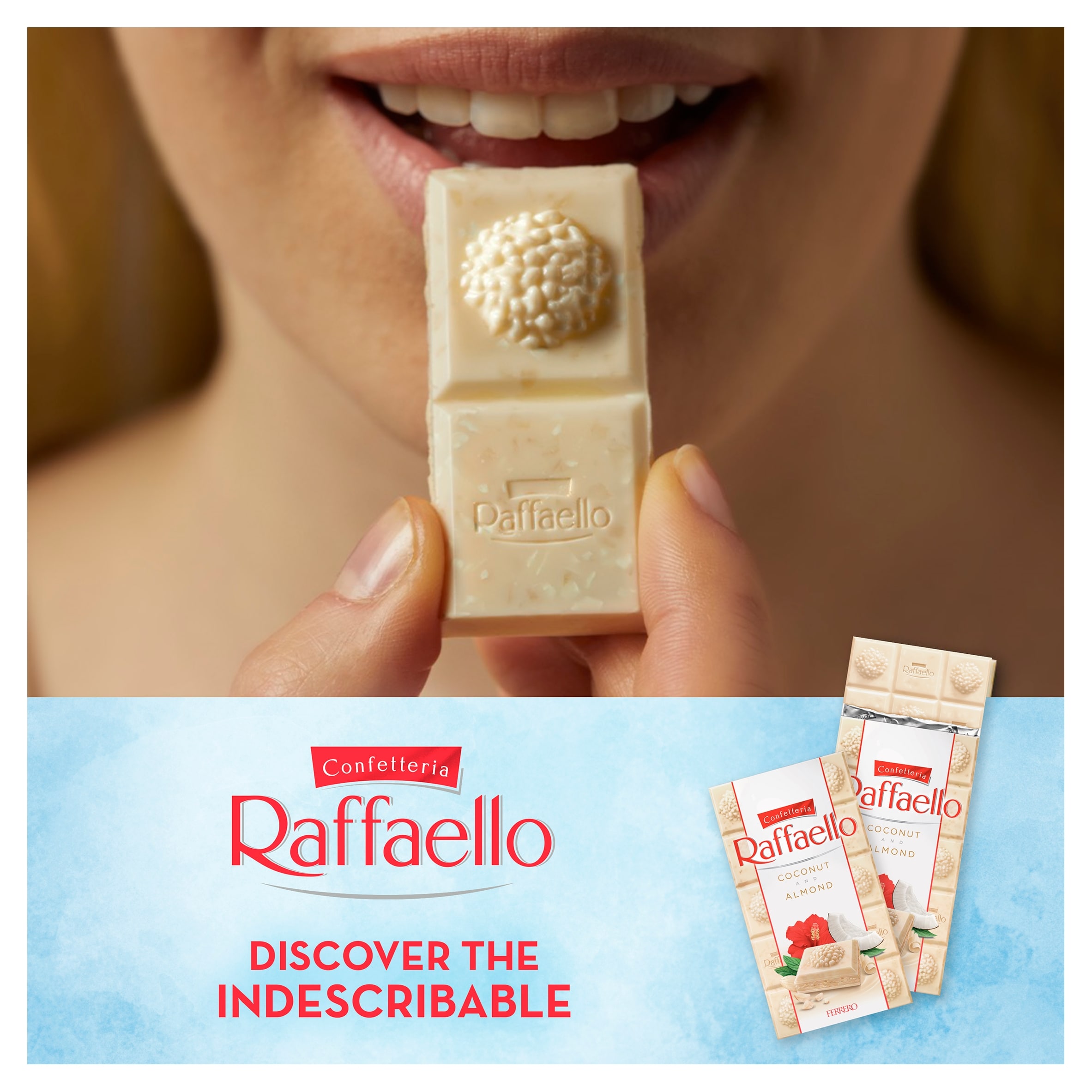 Ferrero Raffaello White Chocolate Bar 90g thumbnail 3