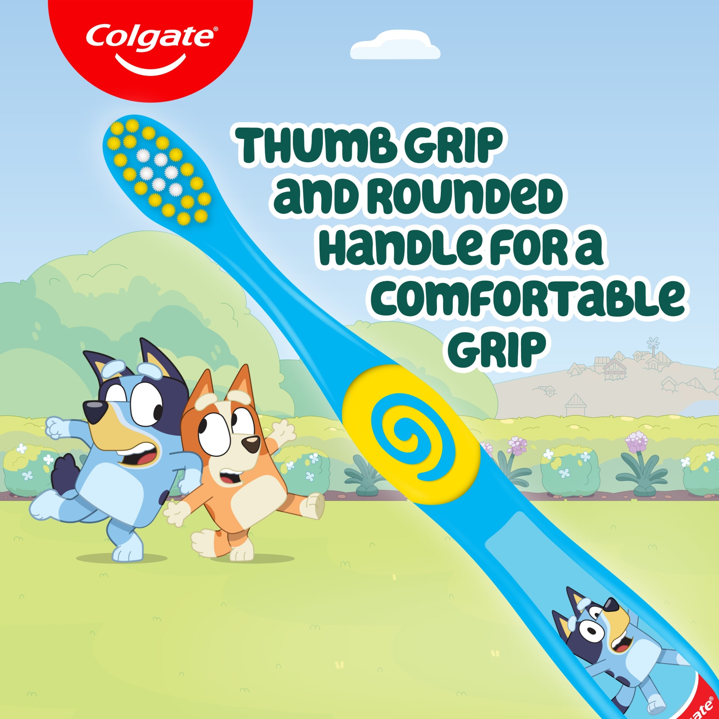 Colgate Kids 3-5 Years Bluey Extra Soft Manual Toothbrush 2 Pack thumbnail 3