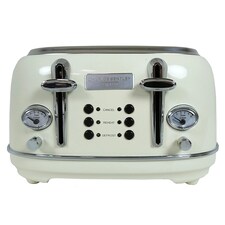 Charles Bentley 1.7L Kettle & 4 Slice Toaster Set Cream & Chrome Fast Boil thumbnail 3