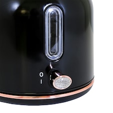 Charles Bentley 1.7L Kettle & 4 Slice Toaster Set Black & Rose Gold Fast Boil thumbnail 6