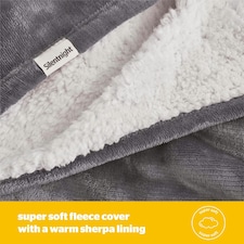 Silentnight Snugsie Giant Blanket, Sherpa Fleece Lined, Charcoal, 240 x 180 cm thumbnail 2