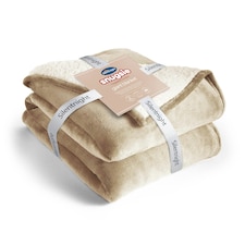 Silentnight Snugsie Giant Blanket, Sherpa Fleece Lined, Natural, 240 x 180 cm