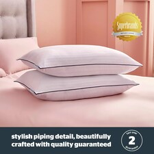 Silentnight Luxury Hotel Collection Piped Bed Pillows, Hypoallergenic, Soft Medium Support, 4 Pack thumbnail 4