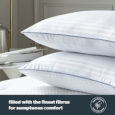 Silentnight Luxury Hotel Collection Piped Bed Pillows, Hypoallergenic, Soft Medium Support, 4 Pack thumbnail 5