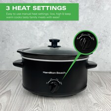 Hamilton Beach 'The Comfort Cook' 3.5L Black Slow Cooker thumbnail 6