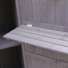 Charles Bentley FSC Wooden Storage Shed - Grey H190 x D56 x W86cm Tall Outdoor thumbnail 5