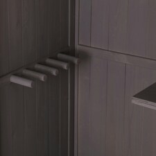 Charles Bentley FSC Wooden Storage Shed - Grey H190 x D56 x W86cm Tall Outdoor thumbnail 6