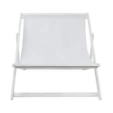Charles Bentley FSC Certified Eucalyptus White Washed Double Deck Chair - Grey thumbnail 3