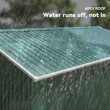 Outsunny 13 x 11ft Garden Shed Storage with Foundation Kit and Vents, Green thumbnail 6