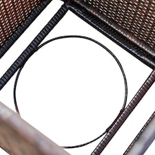 Teamson Home Wicker Gas Tank Table for Fire Pits for 20 lb Propane Tank Cover, Brown thumbnail 5