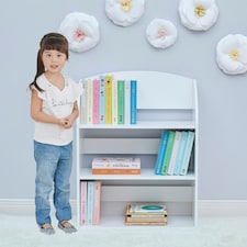 Teamson Kids Children's 3 Shelf Bookcase, White thumbnail 2
