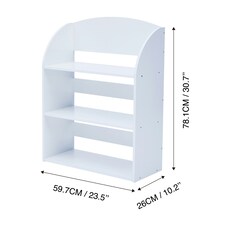 Teamson Kids Children's 3 Shelf Bookcase, White thumbnail 3