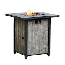 Teamson Home 28in Textilene Base Metal Top Propane Gas Fire Pit