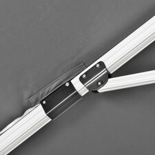 Outsunny 3 x 3(m) Cantilever Roma Parasol Garden Umbrella with Cross Base Grey thumbnail 8