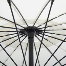 Outsunny 3(m) Cantilever Shanghai Parasol w/ Crank Handle, Cross Base, Off-White thumbnail 8