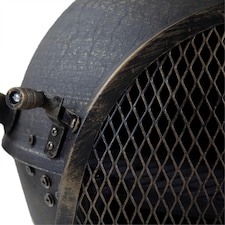 Charles Bentley 120cm Extra-Large Open Bowl Mesh Cast Iron Chiminea Patio Heater - Black thumbnail 4