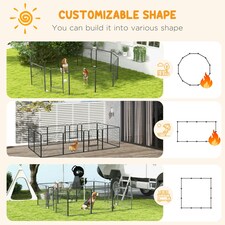 Heavy Duty Puppy Play Pen, 12 Panels Pet Exercise Pen, for Indoors, Outdoors thumbnail 10