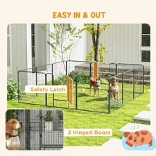 Heavy Duty Puppy Play Pen, 12 Panels Pet Exercise Pen, for Indoors, Outdoors thumbnail 4