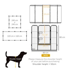 Heavy Duty Puppy Play Pen, 12 Panels Pet Exercise Pen, for Indoors, Outdoors thumbnail 7