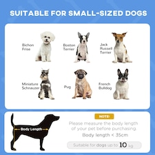 PawHut 61cm Elevated Dog Bed Cooling Raised UV Protection Canopy Blue thumbnail 2