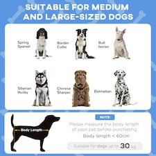 PawHut Cooling Raised Dog Bed w/ Breathable Mesh, for M, L Dogs - Dark Blue thumbnail 3