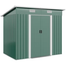 Outsunny 7 x 4ft Outdoor Garden Storage Shed for Backyard Patio Green