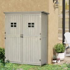 Outsunny Garden Shed Outdoor Storage Unit with Asphalt Roof, 3 Shelves thumbnail 2