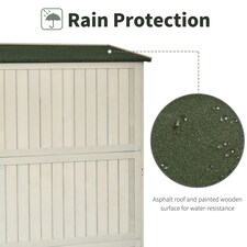 Outsunny Garden Shed Outdoor Storage Unit with Asphalt Roof, 3 Shelves thumbnail 3
