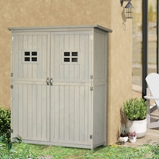 Outsunny Garden Shed Outdoor Storage Unit with Asphalt Roof, 3 Shelves thumbnail 7