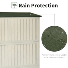 Outsunny Garden Shed Outdoor Storage Unit with Asphalt Roof, 3 Shelves thumbnail 8