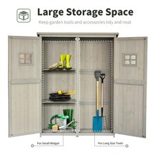 Outsunny Garden Shed Outdoor Storage Unit with Asphalt Roof, 3 Shelves thumbnail 9