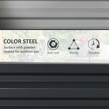 Outsunny Raised Garden Bed Metal Patio Backyard Flower Vegetable Plant thumbnail 9