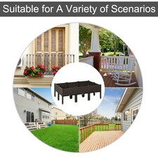 Outsunny 6-piece Elevated Flower Bed Vegetable Herb Planter Plastic, Brown thumbnail 6