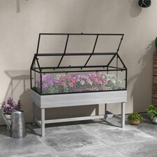 Outsunny Raised Garden Bed with Polycarbonate Panel and Top Vent thumbnail 7