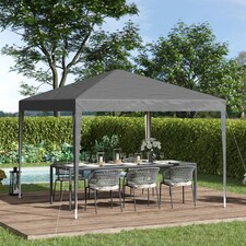 Outsunny 3 x 3 m Garden Pop Up Gazebo Marquee Party Tent Wedding Canopy Grey thumbnail 2