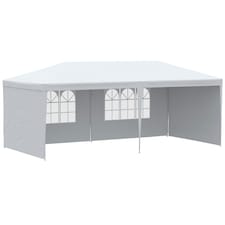 Outsunny 6m x 3m Garden Gazebo Marquee Canopy Party Tent Canopy Patio Black