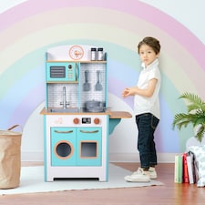 Teamson Kids Little Chef Santos Retro Play Kitchen - Aqua/Wood thumbnail 2