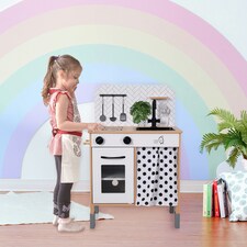 Teamson Kids Little Chef Philly Wooden Adjustable Height Kitchen Playset, White thumbnail 4