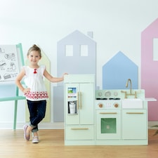 Teamson Kids Little Chef Charlotte 2-Piece Modular Wooden Play Kitchen, Mint thumbnail 5