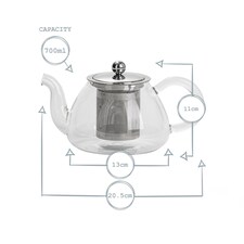 Argon Tableware Glass Infuser Teapot - 700ml thumbnail 3