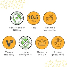 Snug Brilliantly Bouncy Duvet - 10.5 Tog - King | White thumbnail 5