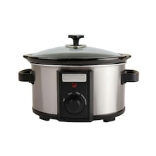 Charles Bentley 3.5L Slow Cooker Black Removable Ceramic Bowl 180W